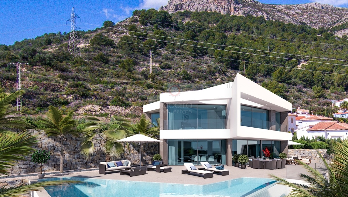 Villa de nueva construcción con vistas al mar en venta en Cucarres Calpe
