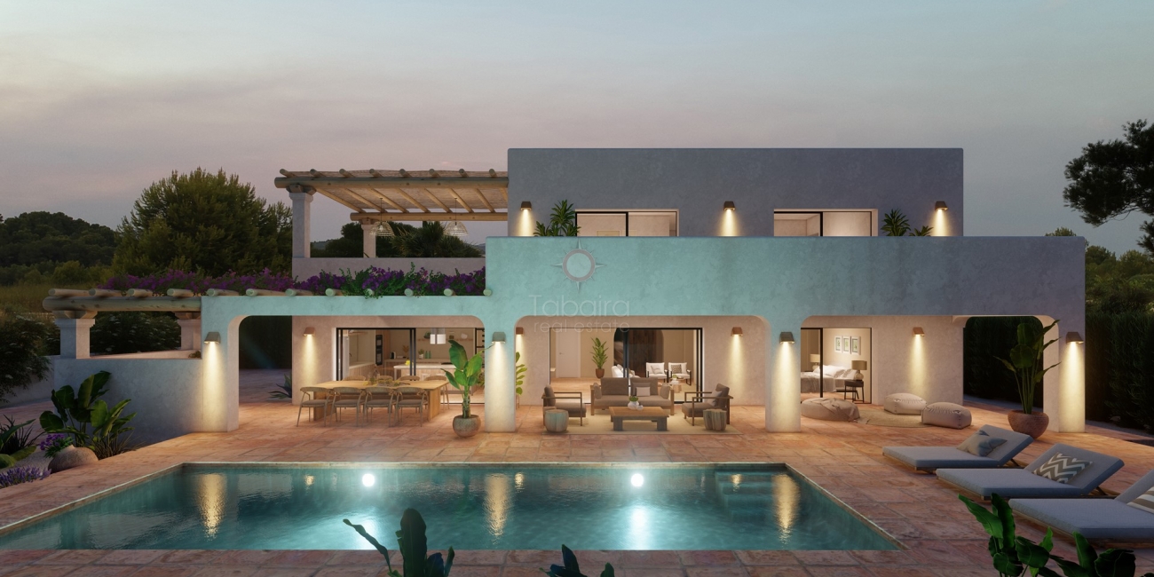Villa de luxe de style Ibiza à vendre à Moraira