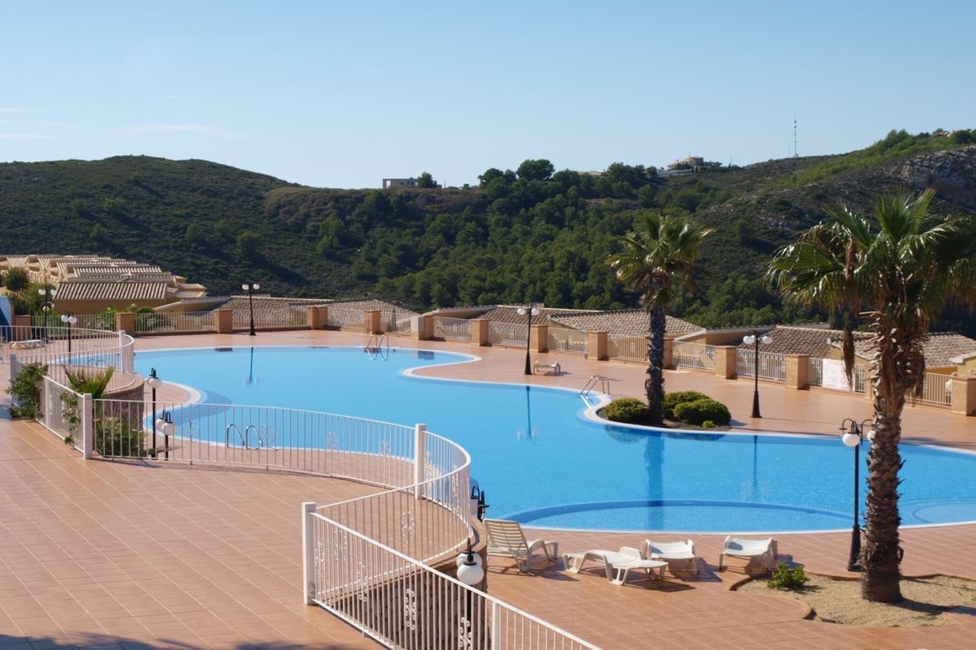 Communal pool area in Pueblo Montecala Cumbre del Sol