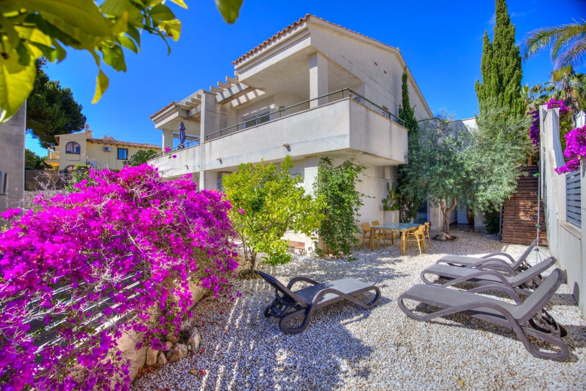 Contemporary architecture of Moraira Sport property within walking distance of amenities