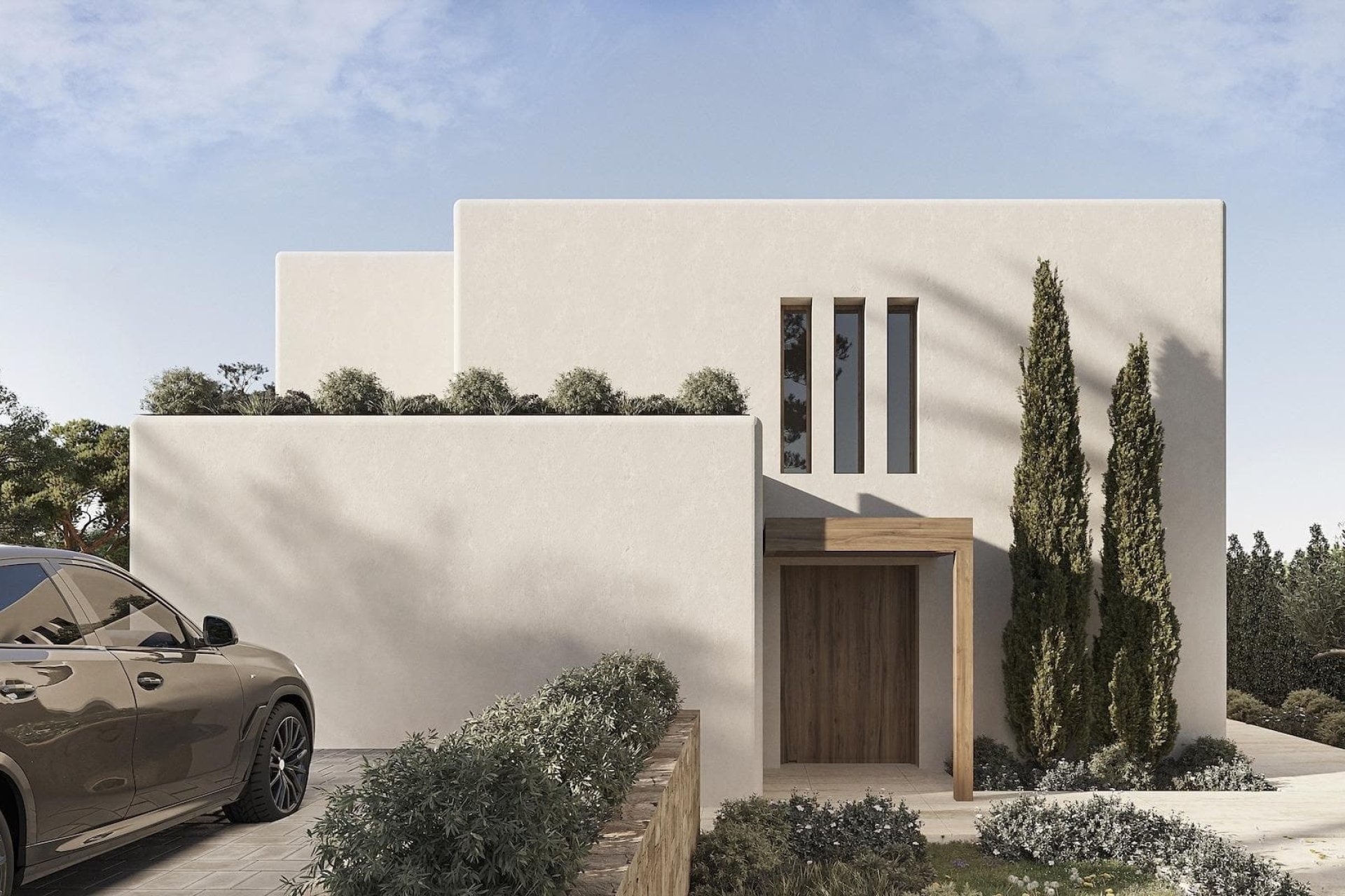 Die Villa ist von mediterranen Landschaftsgärten umgeben.