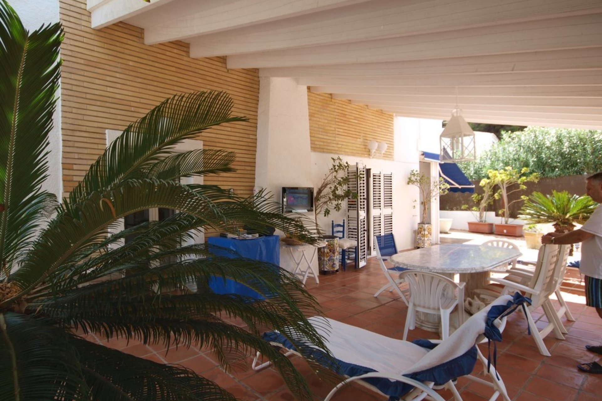 El Portet Villa overdekte eethoek