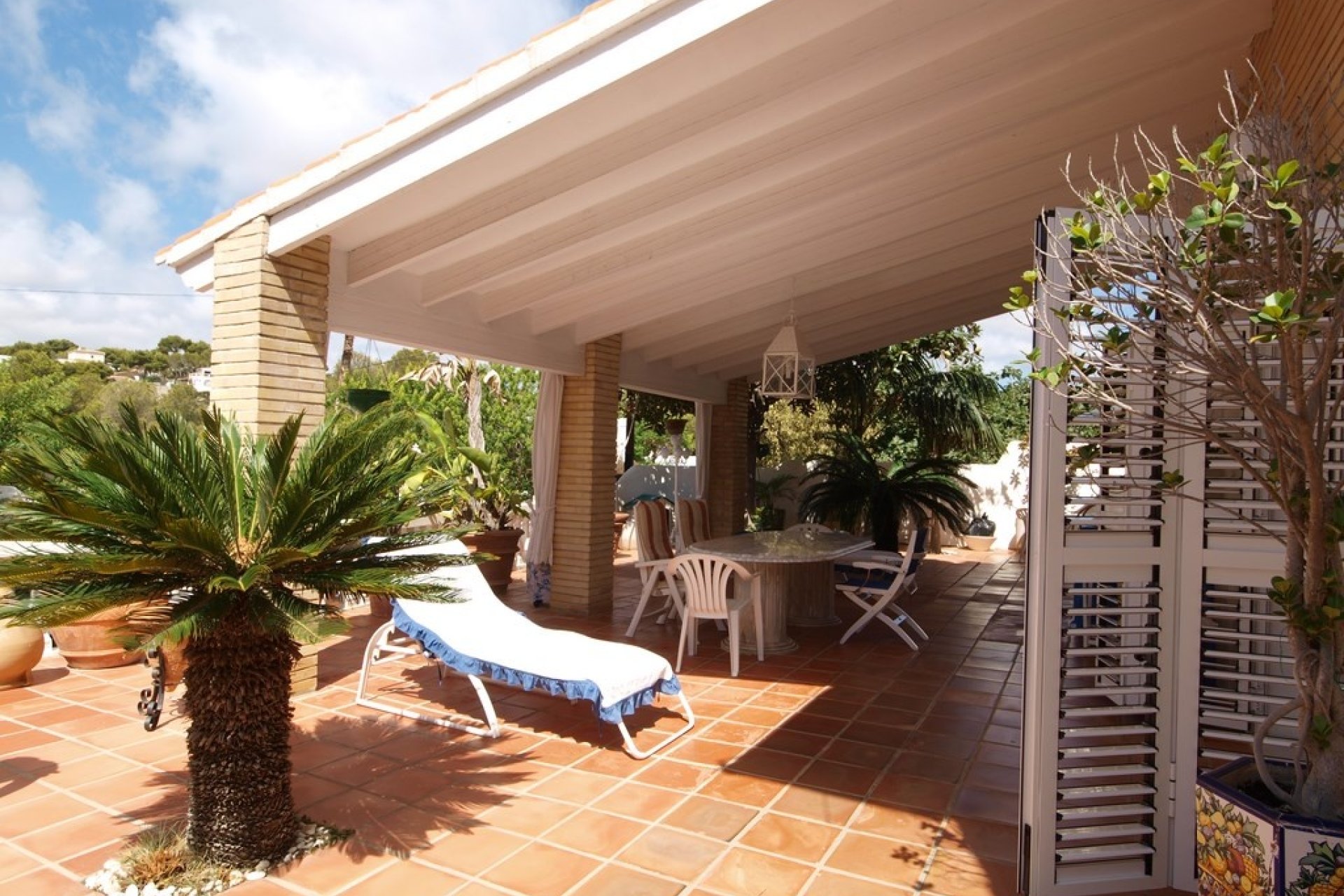 El Portet Villa überdachte Veranda