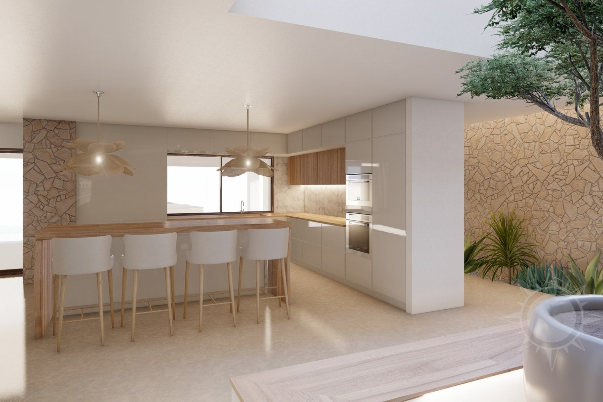 Exclusieve villa in Ibiza-stijl te koop in Moraira