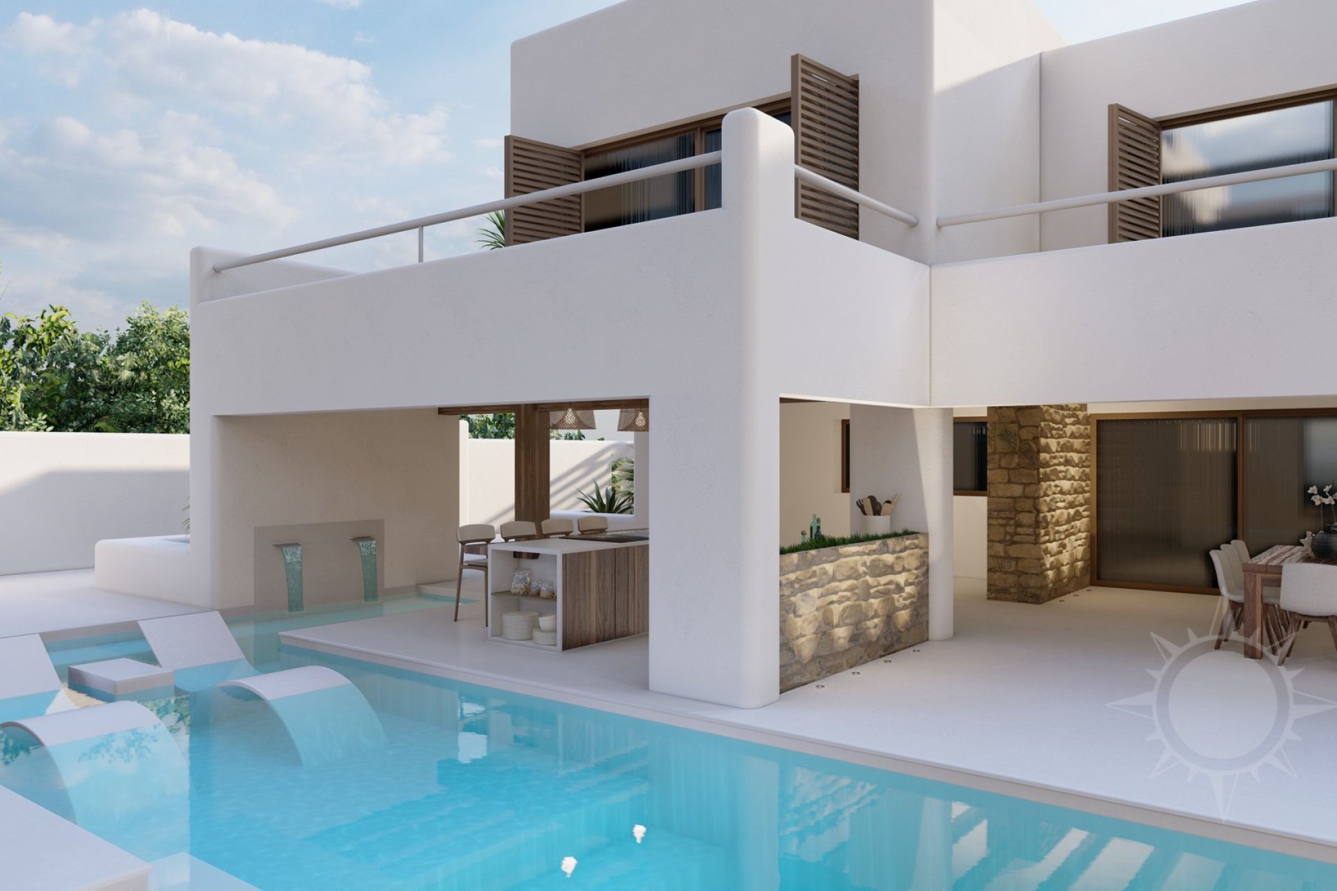 Exklusive Villa im Ibiza-Stil zum Verkauf in Moraira