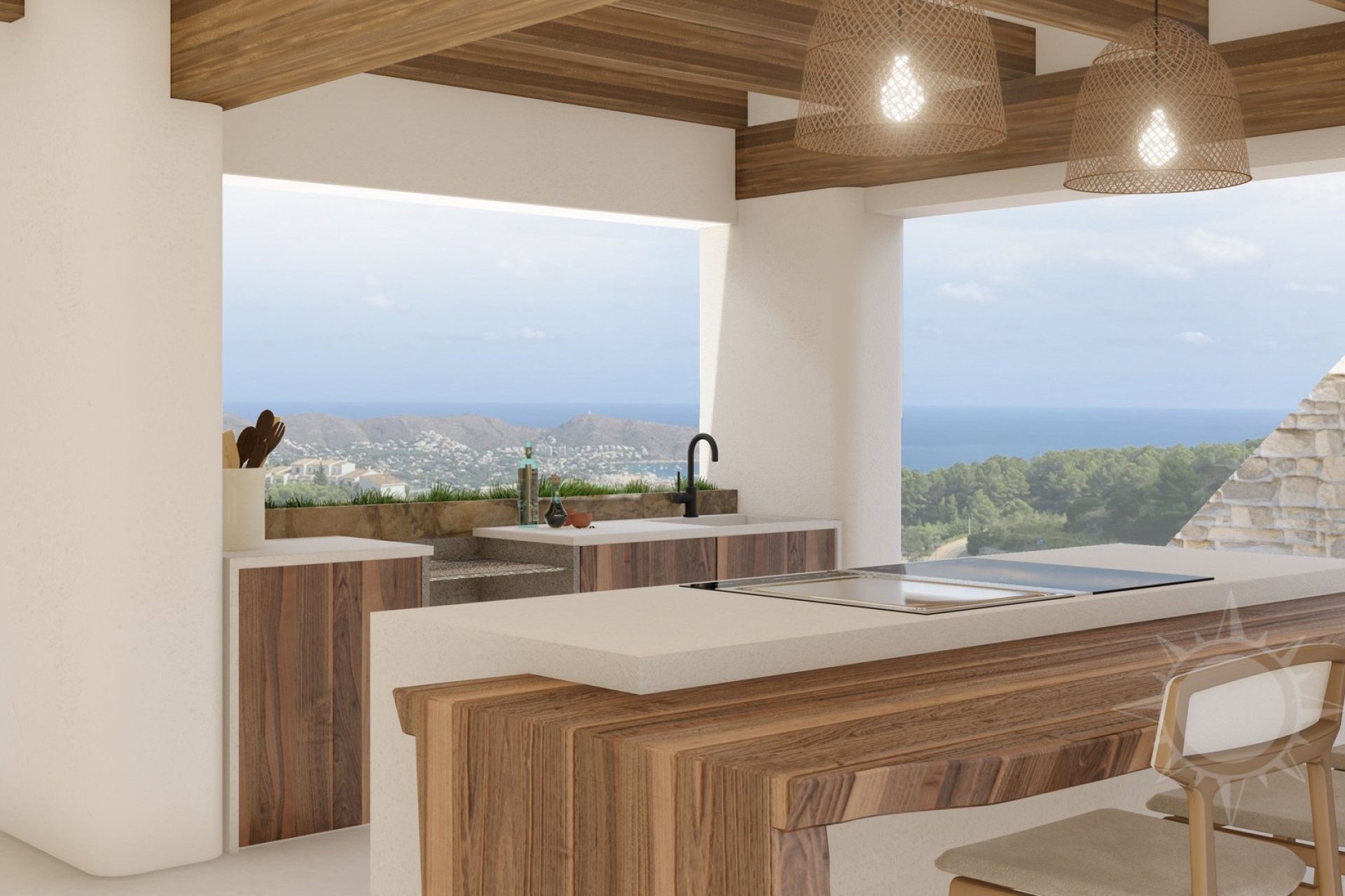 Exklusive Villa im Ibiza-Stil zum Verkauf in Moraira