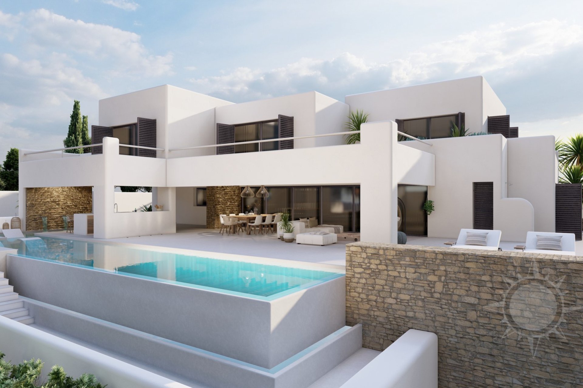 Exklusive Villa im Ibiza-Stil zum Verkauf in Moraira