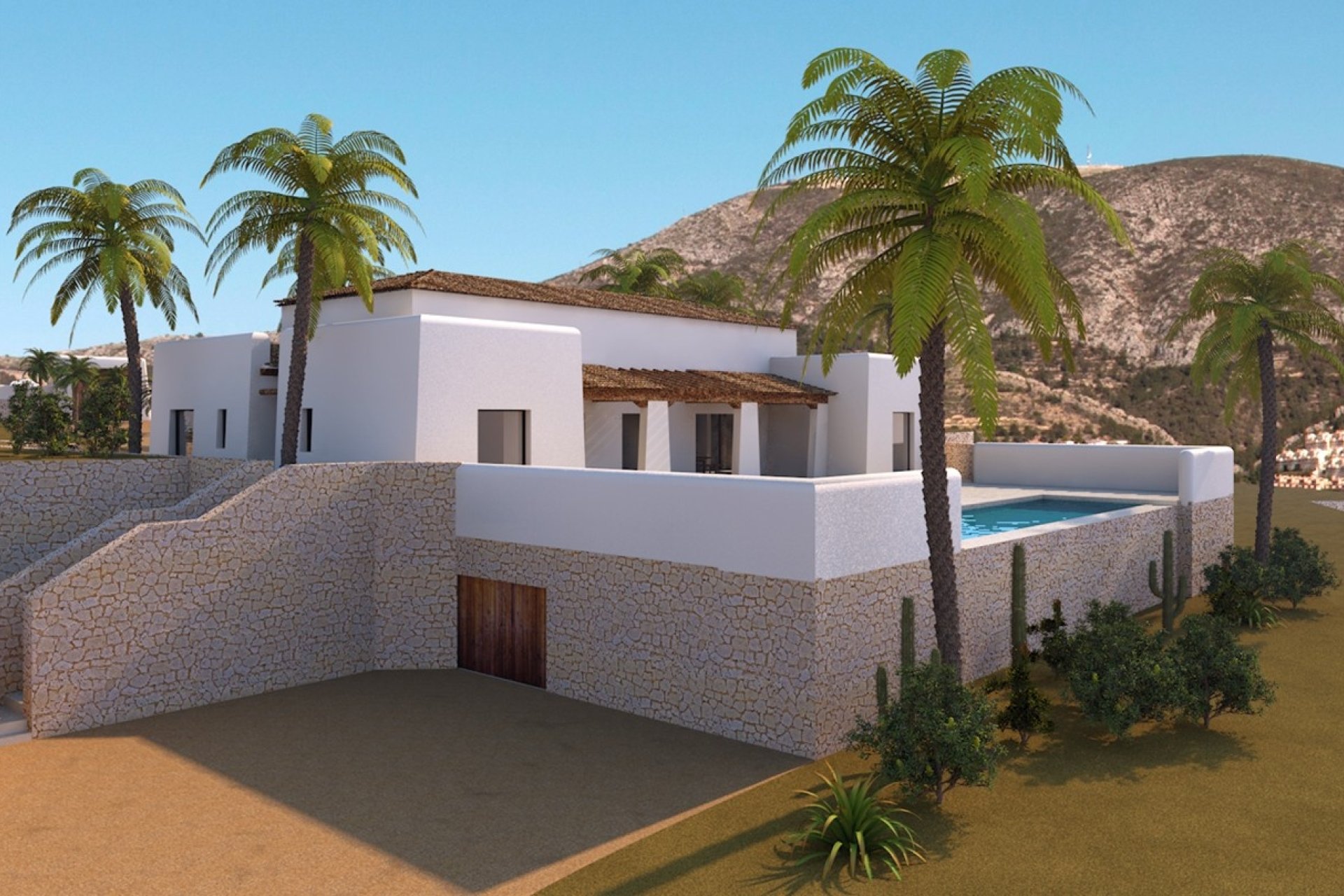 Fachada oeste de la Finca La Bohemia Costa Blanca