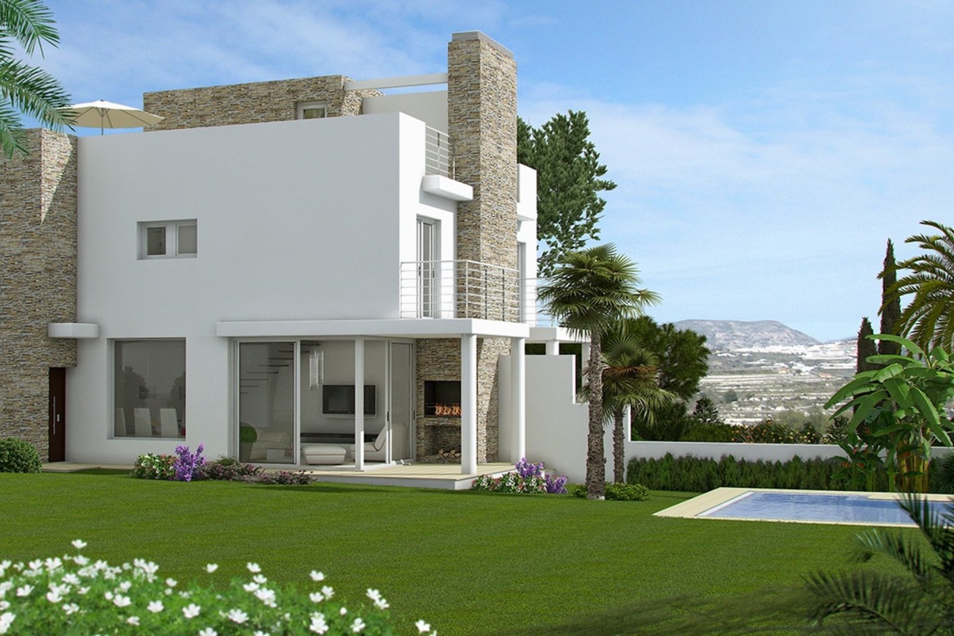 Gardens in Residential Marilles Moraira Costa Blanca 