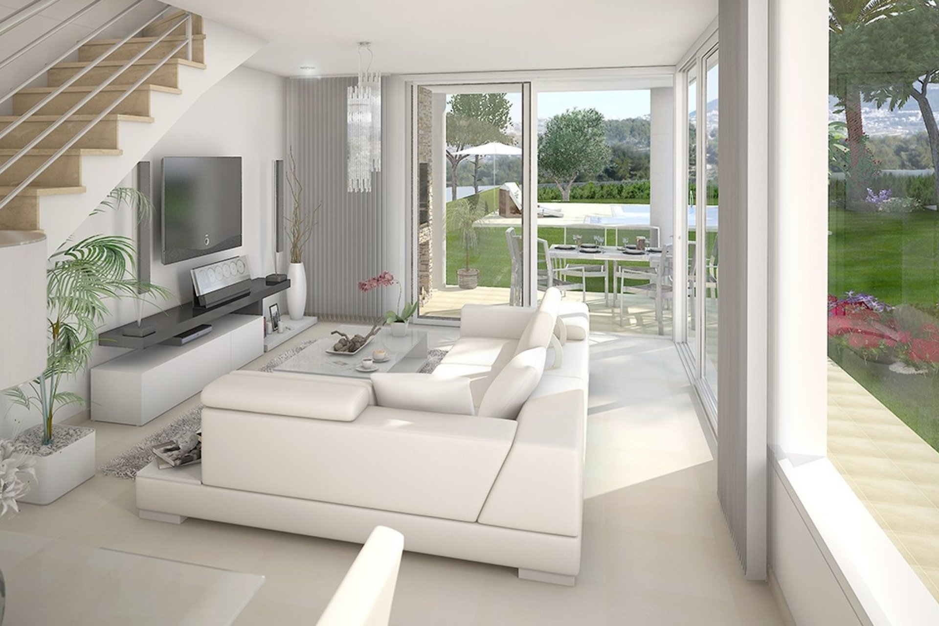 Lounge in Residential Marilles Moraira Costa Blanca