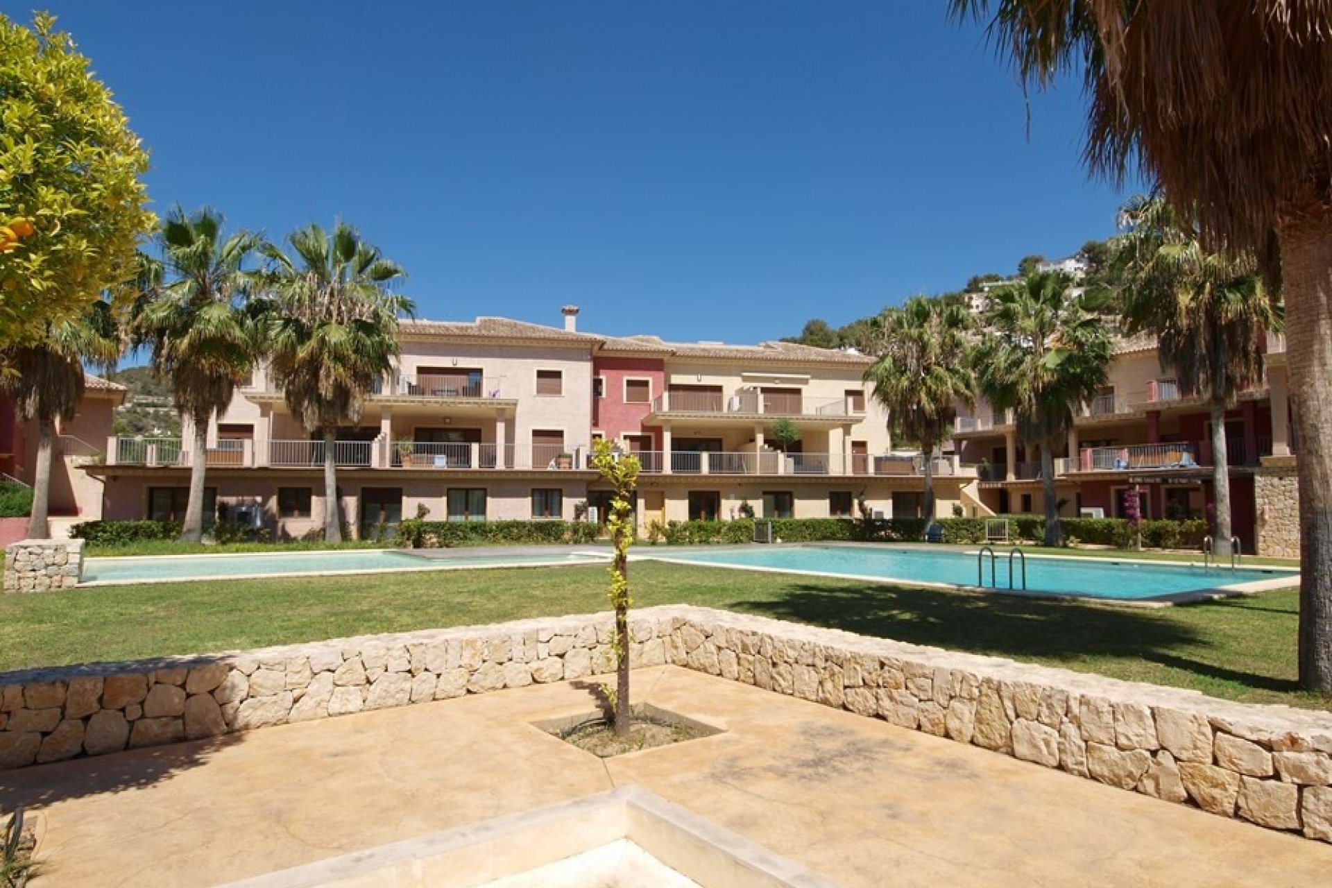 Main pool area at Jardines de Montemar Benissa