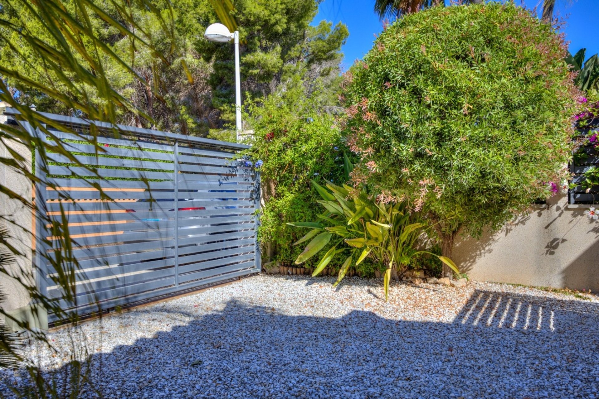 Moraira Sport Villa gated parking within private gardens