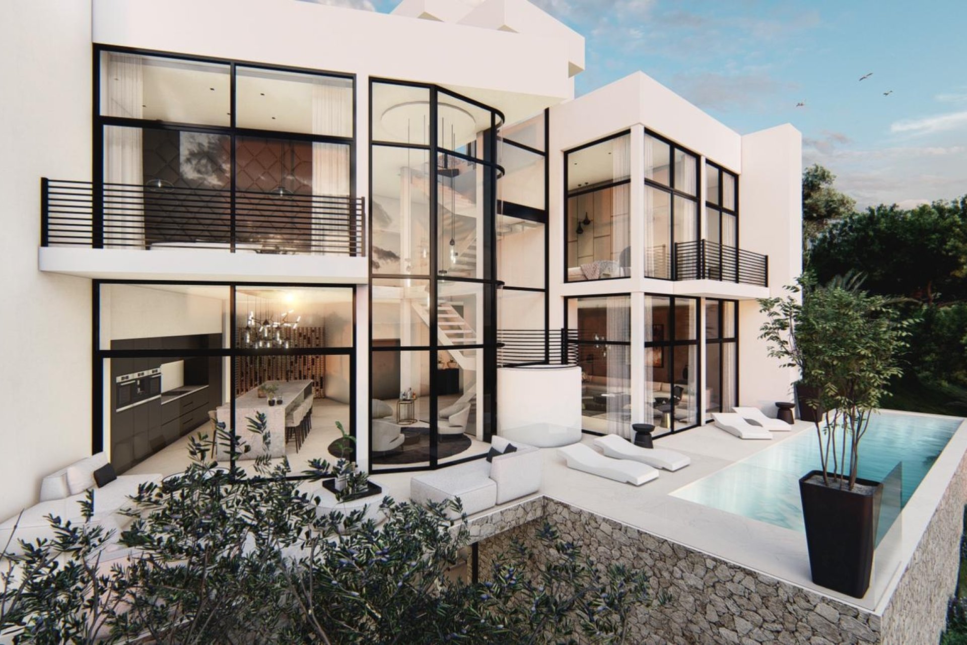 Neubau Villa zum Verkauf in Altea Hills mit Meerblick