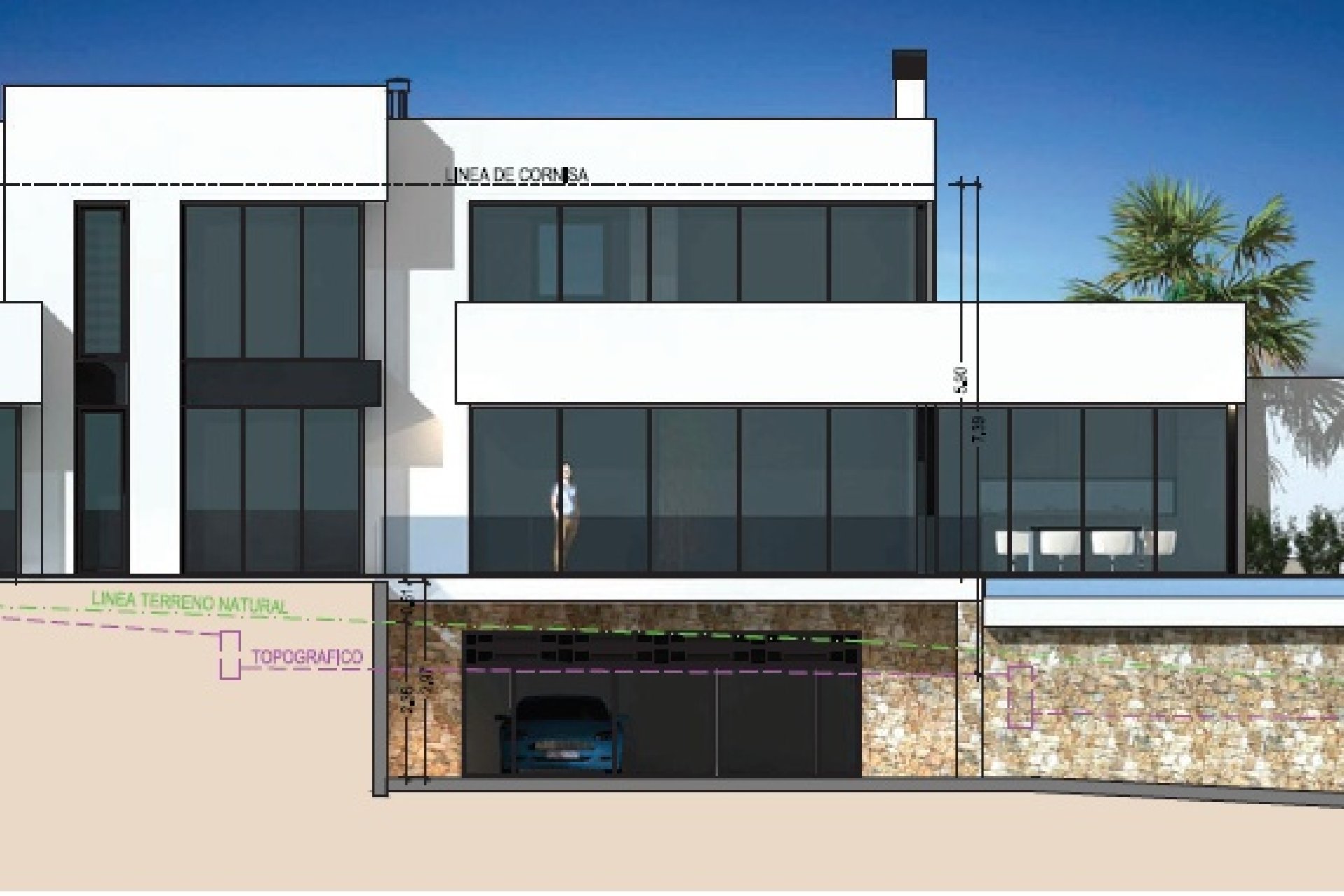 New build villa for sale in El Portet Moraira next to the beach