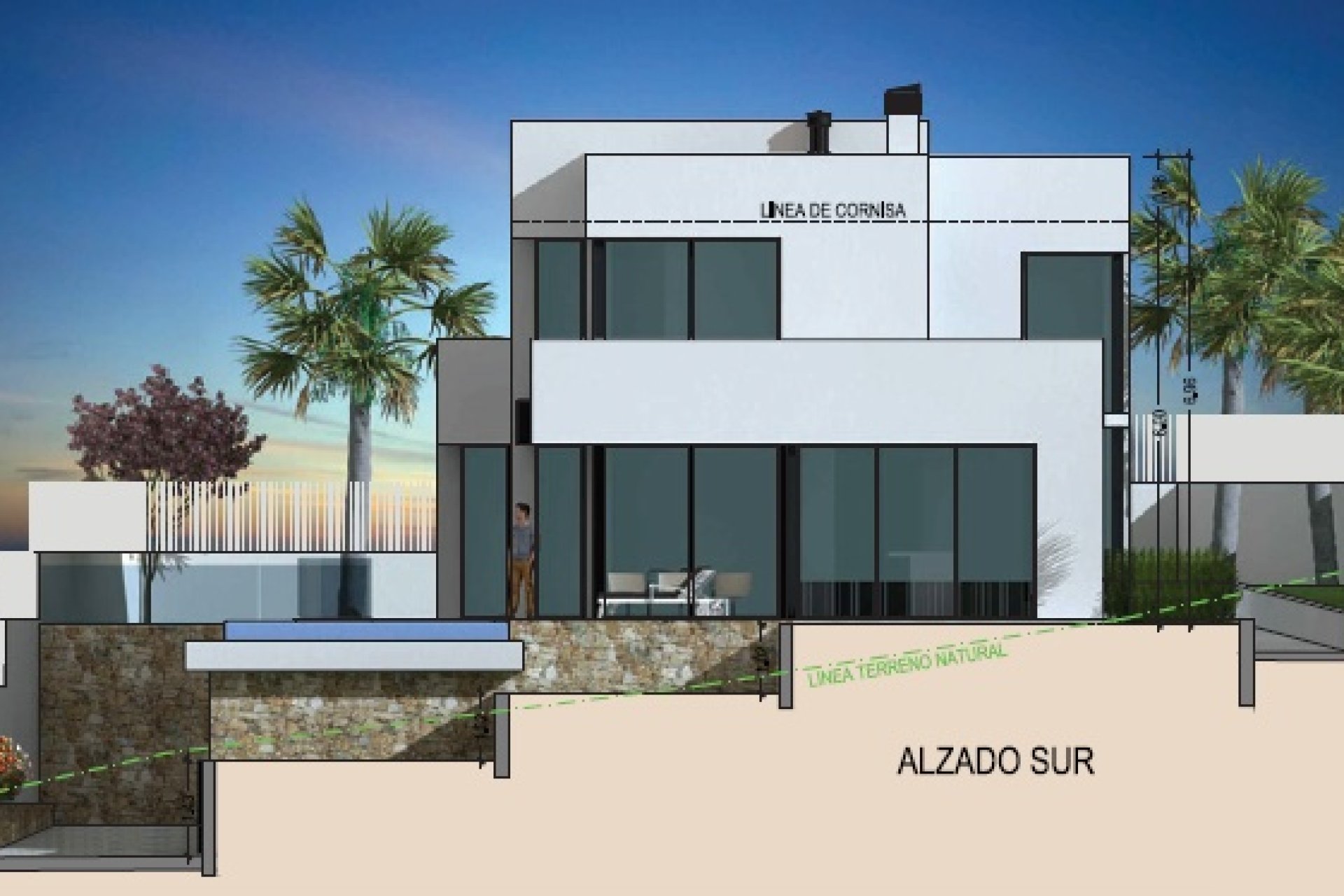 New build villa for sale in El Portet Moraira next to the beach