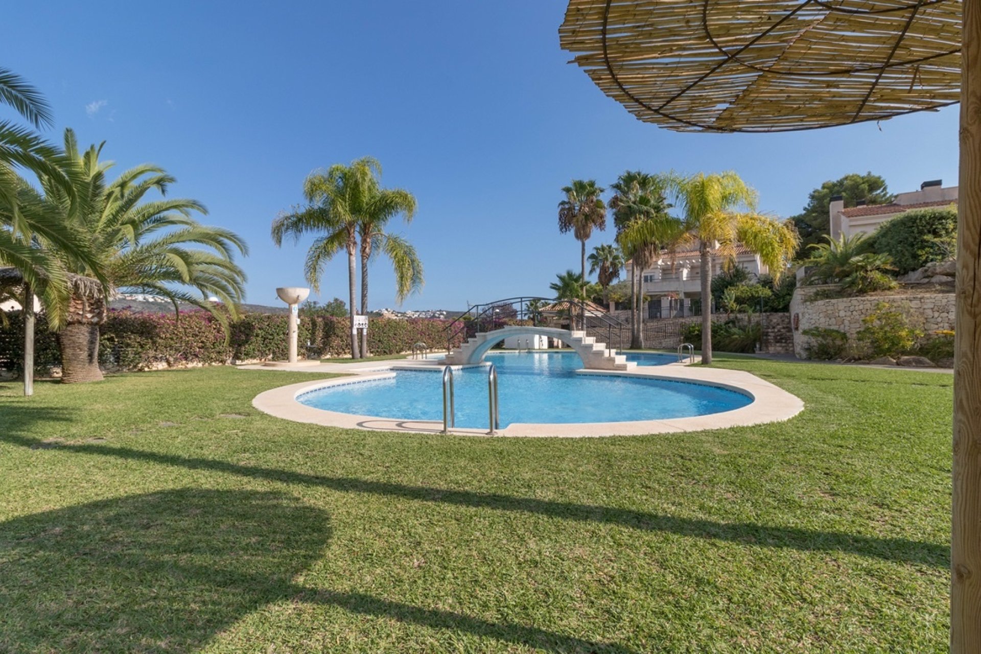 Pool and garden areas in Moraira Sport Complex