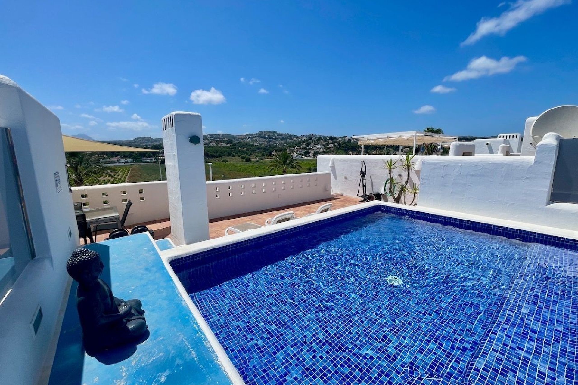 Privater Dachterrassenpool im Penthouse des Club Moraira