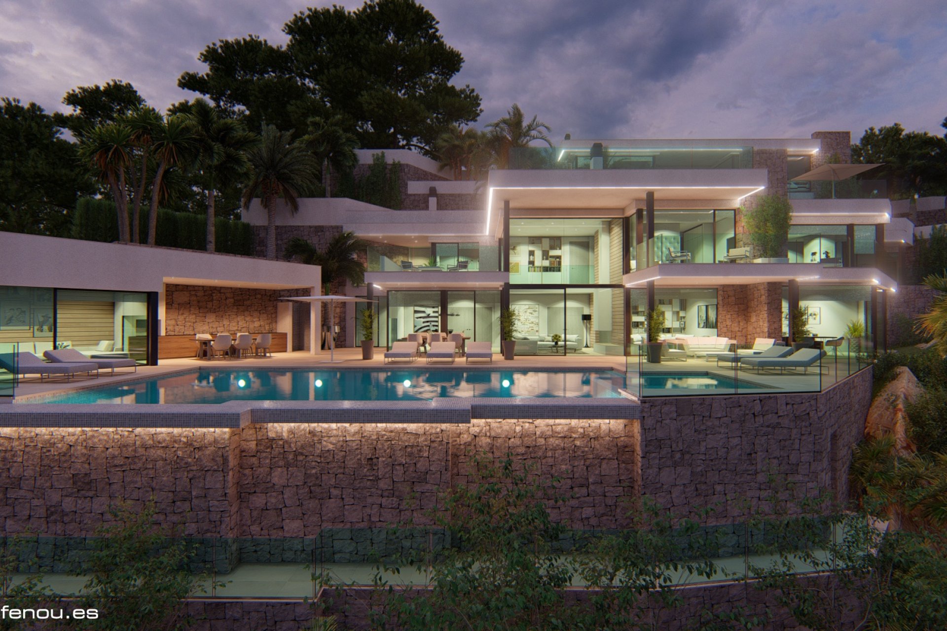 Propiedad en primera línea de mar en venta en Moraira