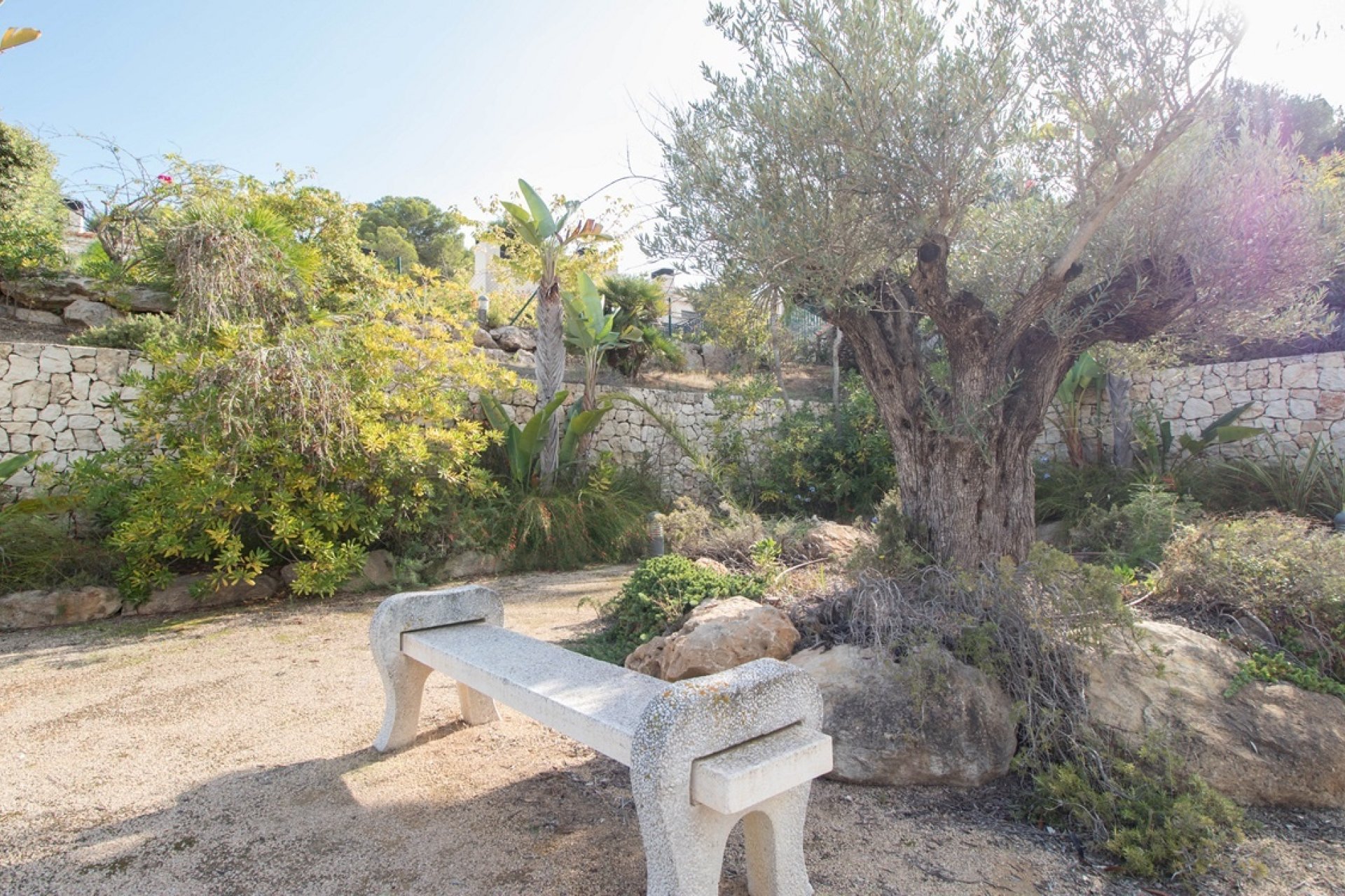 Relax area within Moraira Sport Gardens