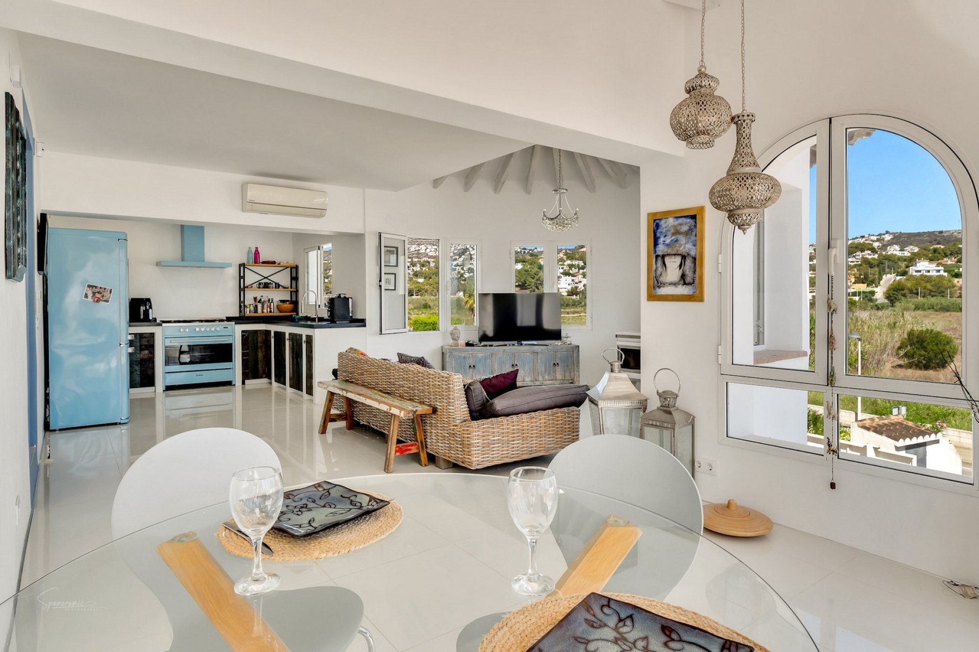 Sabatera Villa, Moraira, Meerblick, Spaziergang zur Stadt - Wohnzimmer