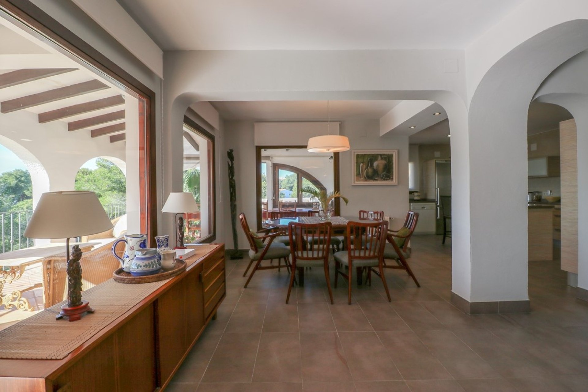 salle à manger dans la propriété à el portet moraira