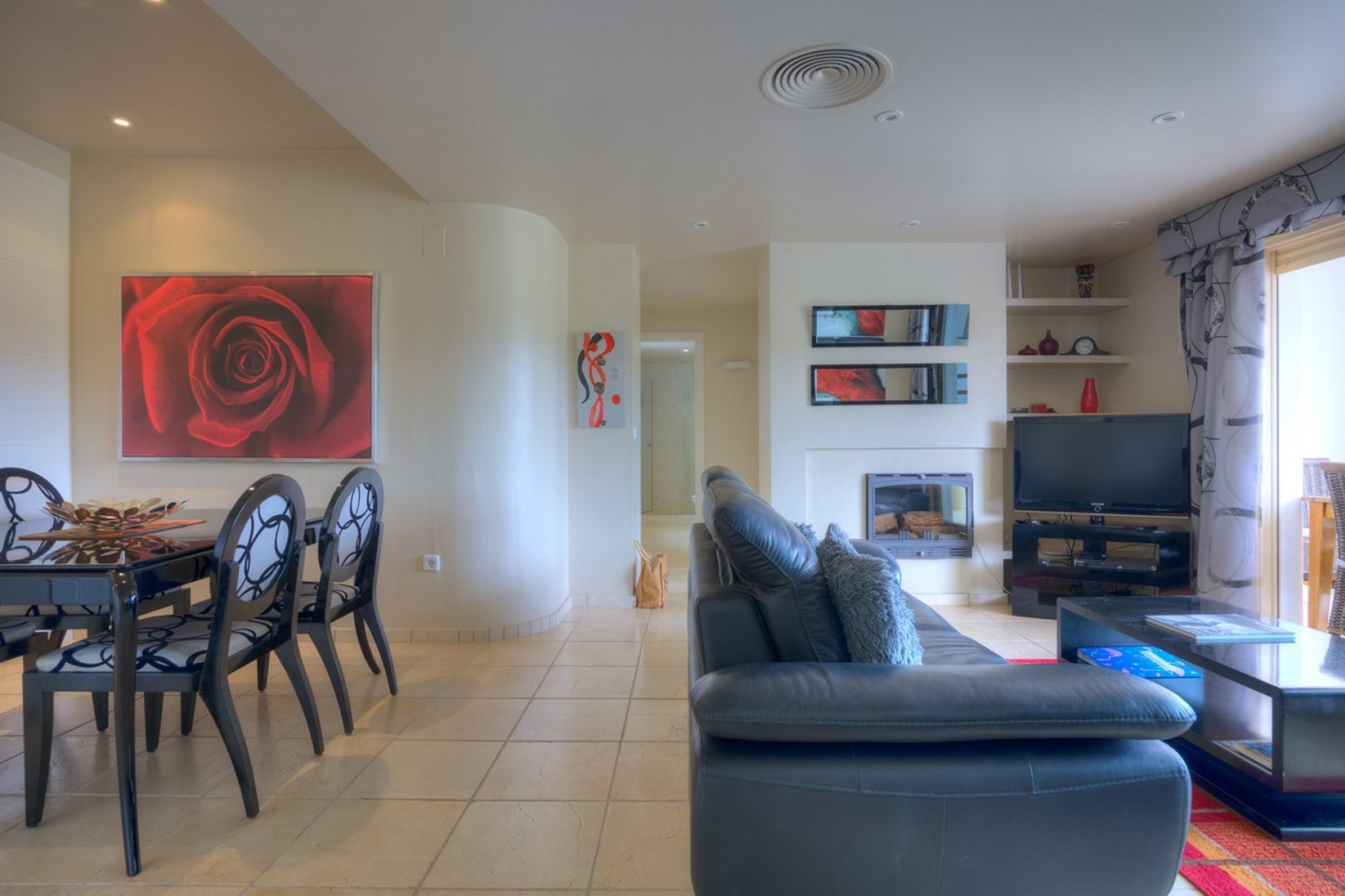 Salon - Penthouse avec vue sur la mer et piscine privée à Moraira
