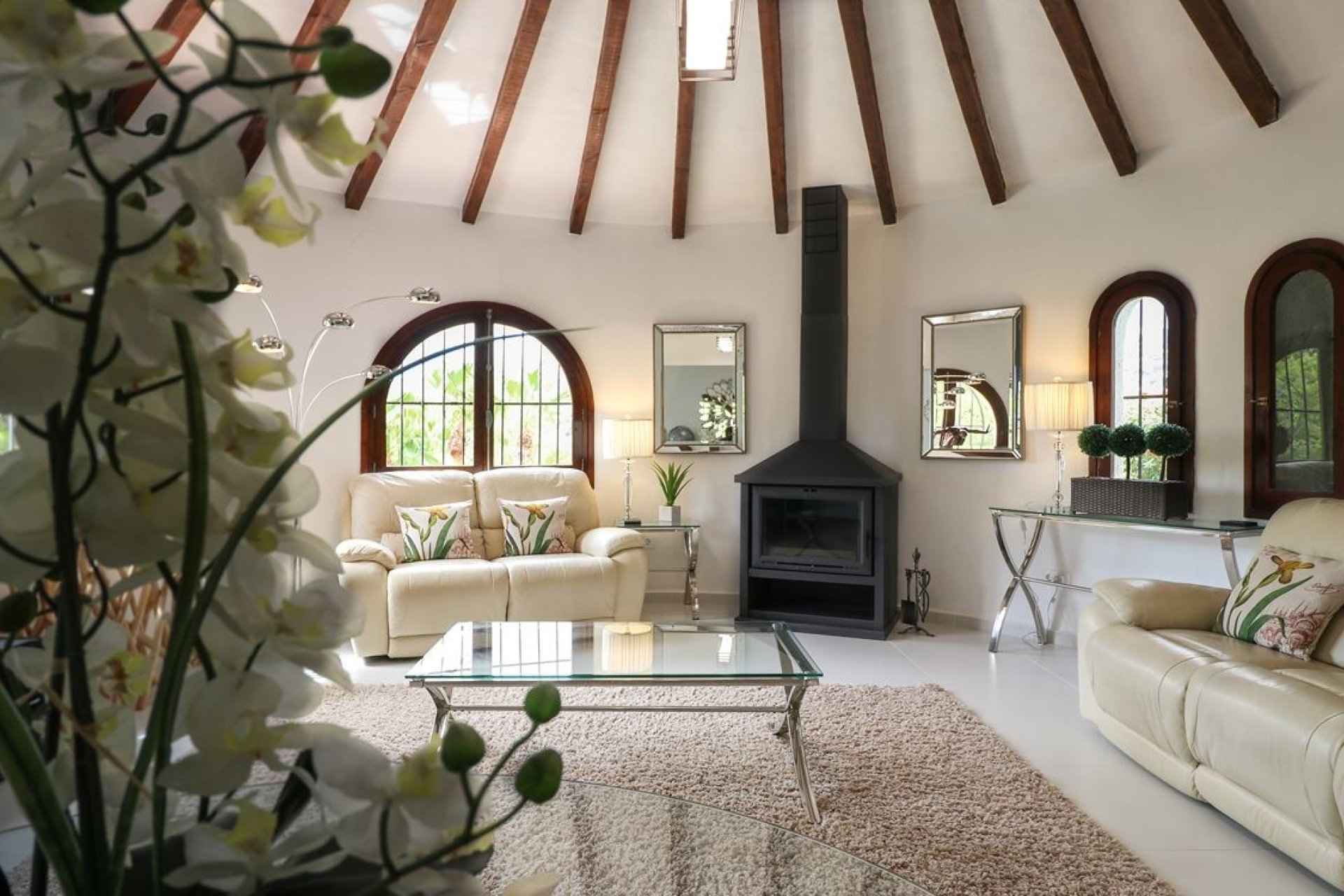 Salón principal de la villa San Jaime Moraira en venta