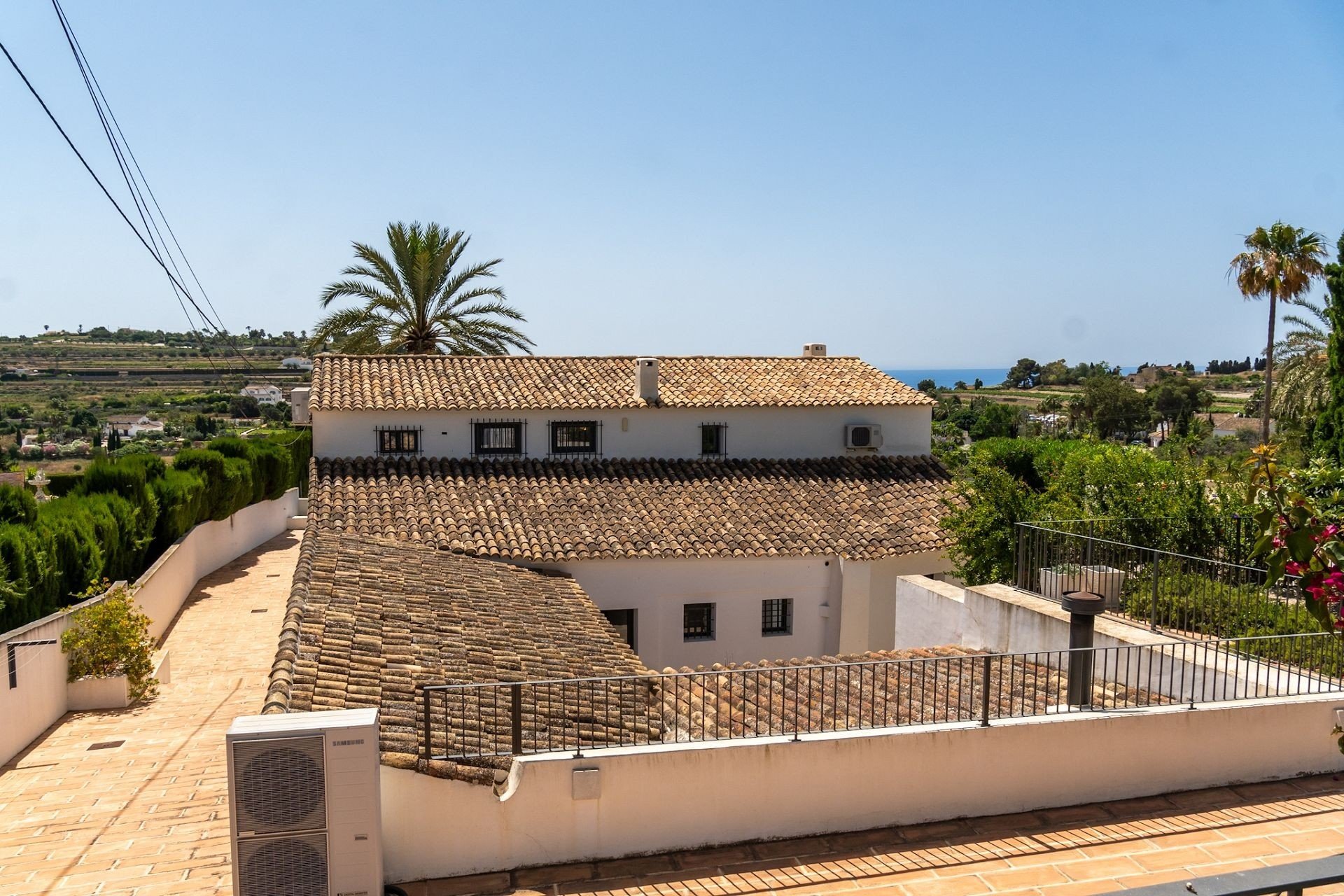 Traditional Spanish finca with landscaped grounds