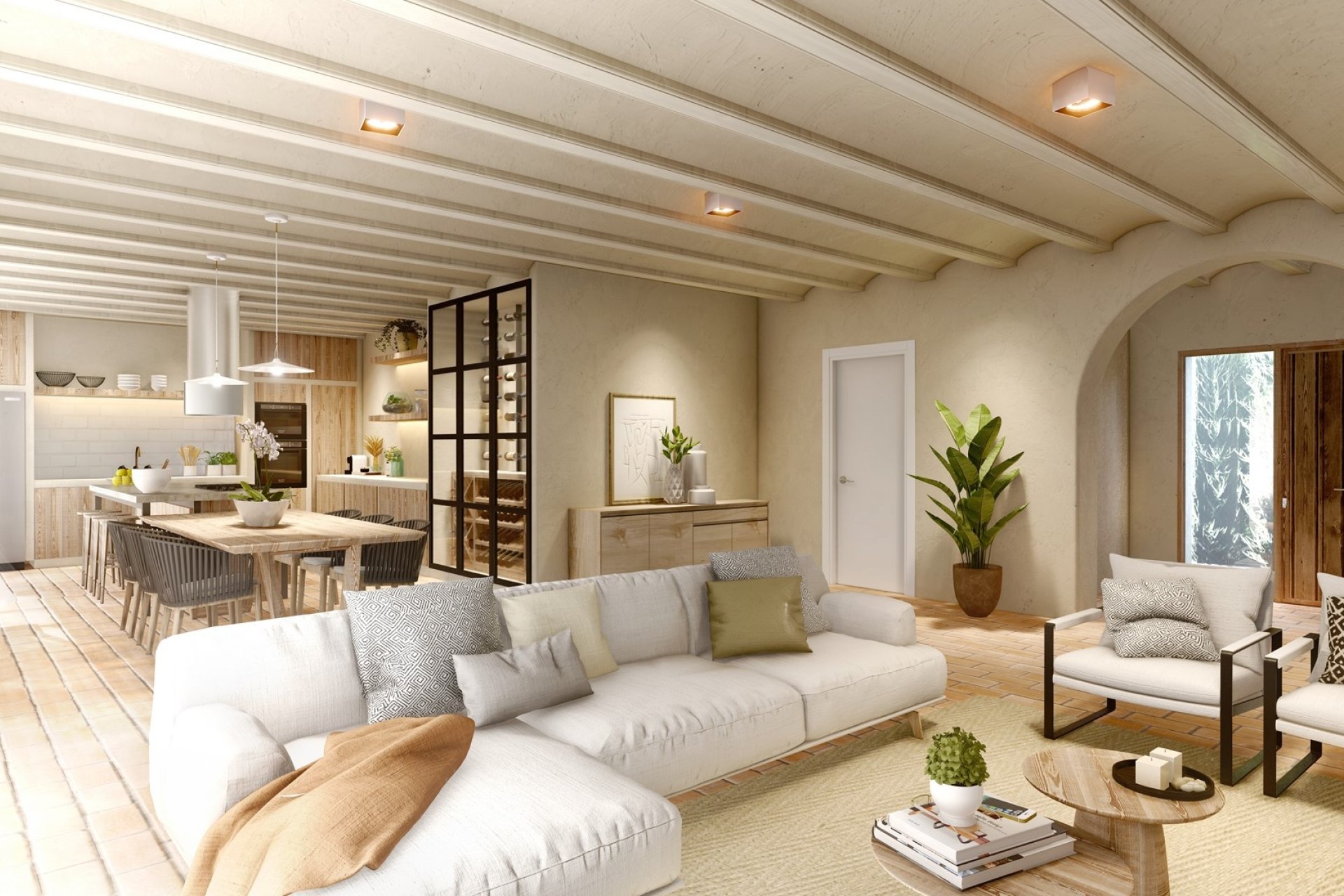 Villa de lujo estilo ibicenco en venta en Moraira