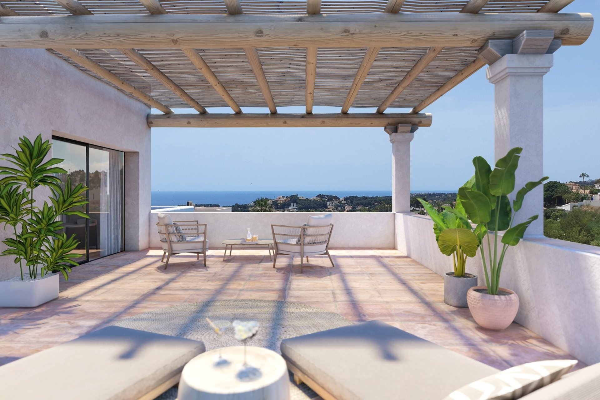 Villa de lujo estilo ibicenco en venta en Moraira