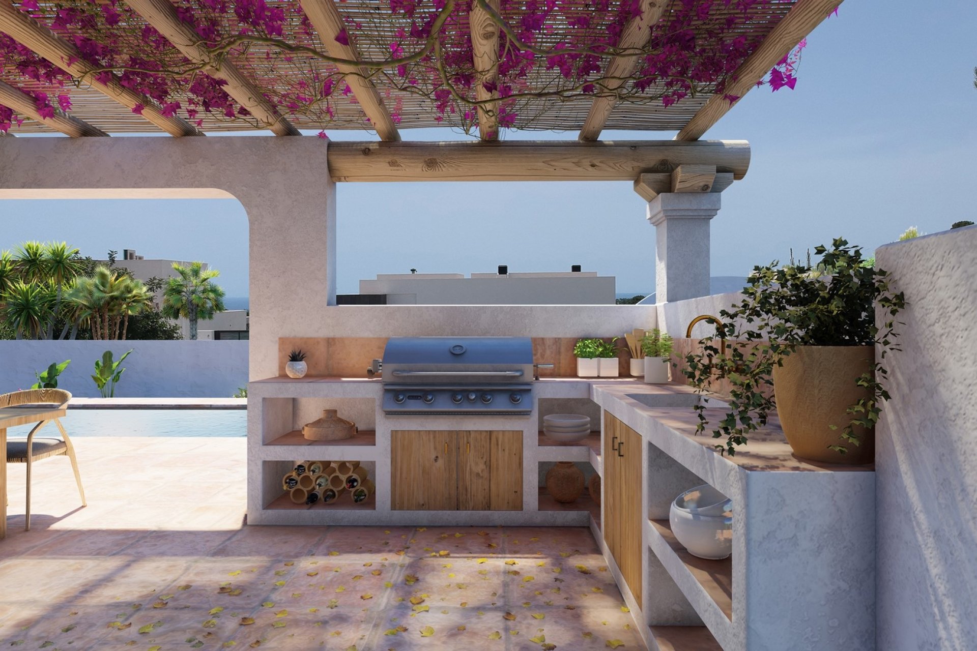 Villa de lujo estilo ibicenco en venta en Moraira