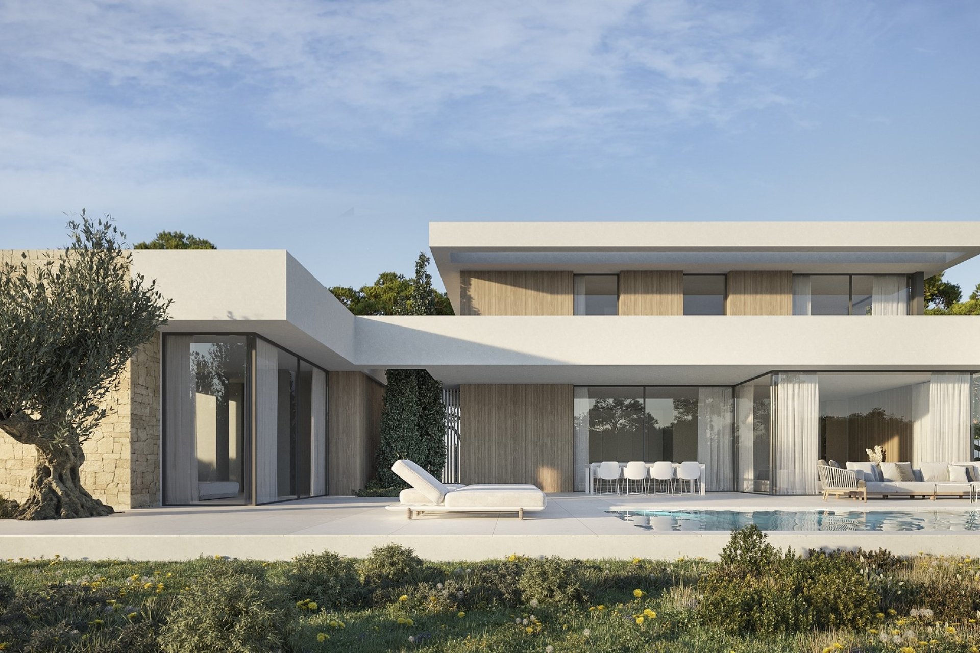 Villa de nueva construcción en venta en la zona de Benimeit de Moraira