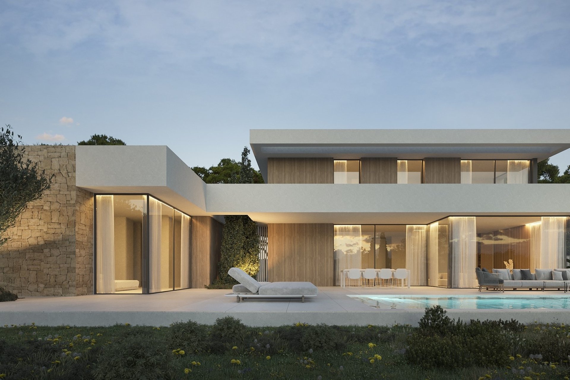 Villa de nueva construcción en venta en la zona de Benimeit de Moraira