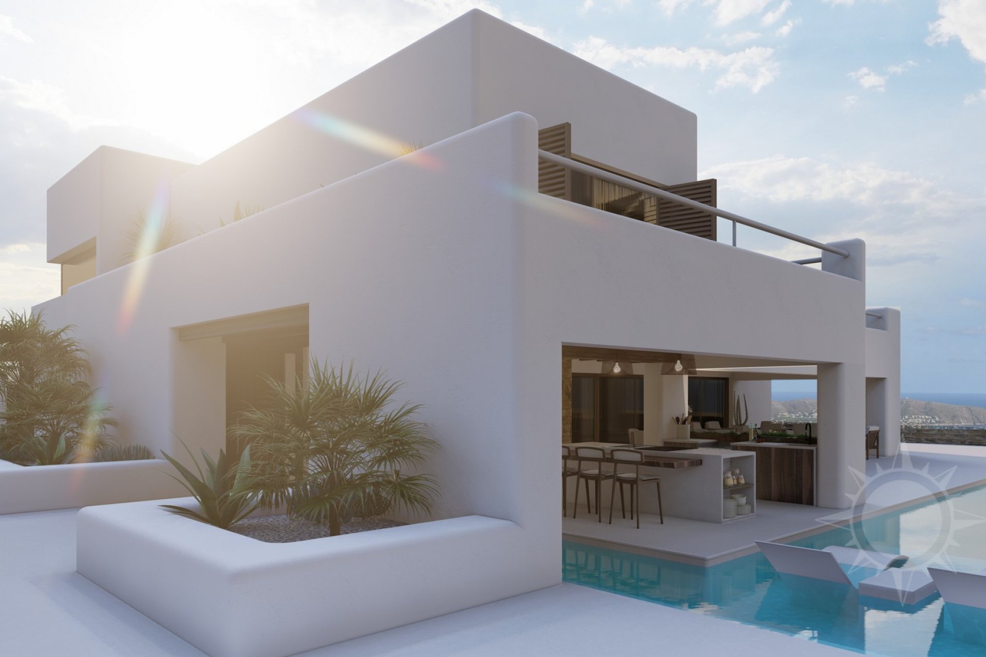 Villa exclusive de style Ibiza à vendre à Moraira