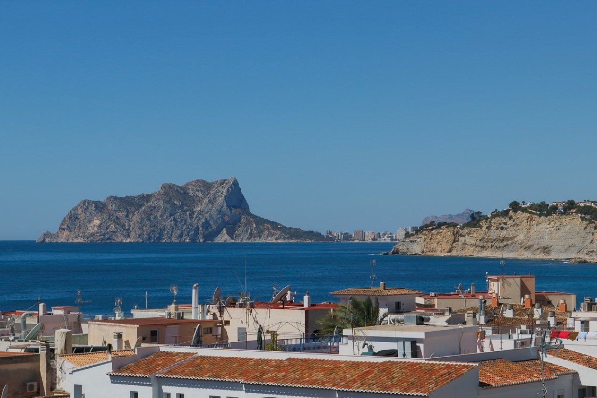 Vistas al mar desde el solarium Penthouse Moraira