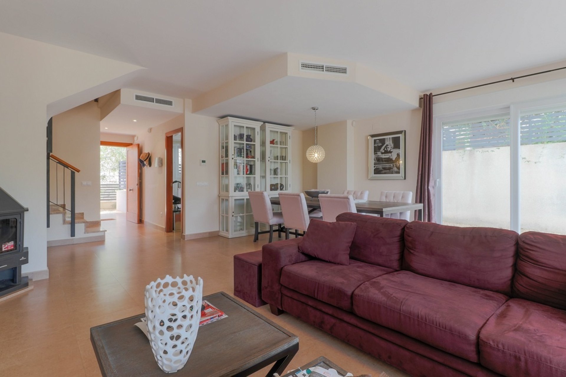 Wohnzimmer in einer Villa in Moraira Sport