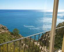 Meerblick vom Schlafzimmer Front-Immobilie in moraira