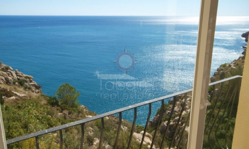 sea view from the bedroom frontline property in moraira