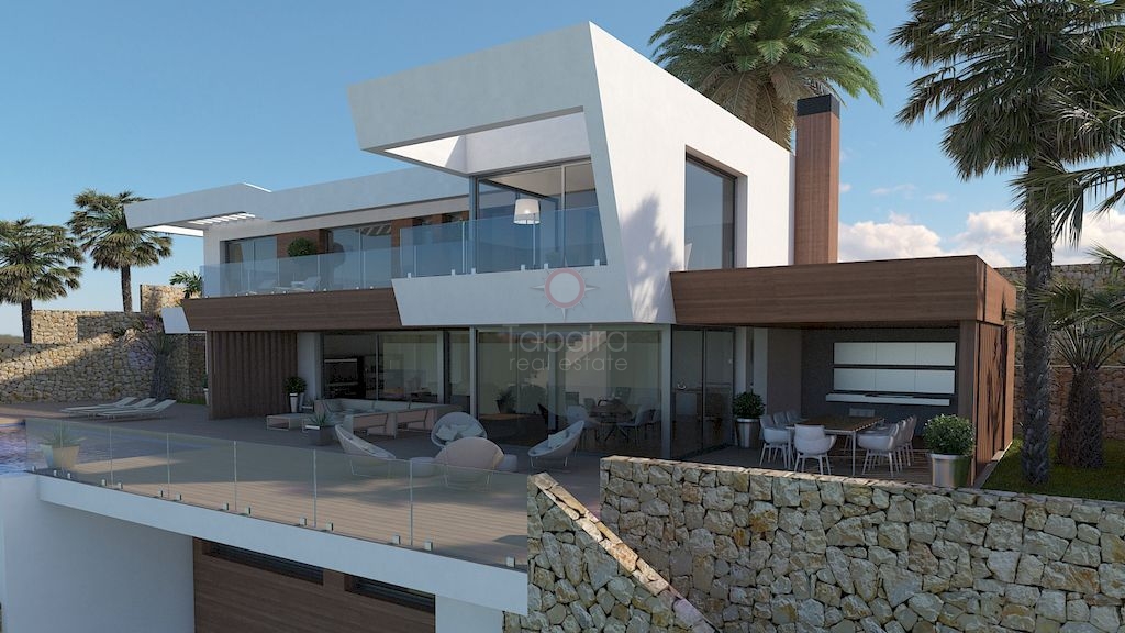villa moderne avec vue sur la mer à moraira