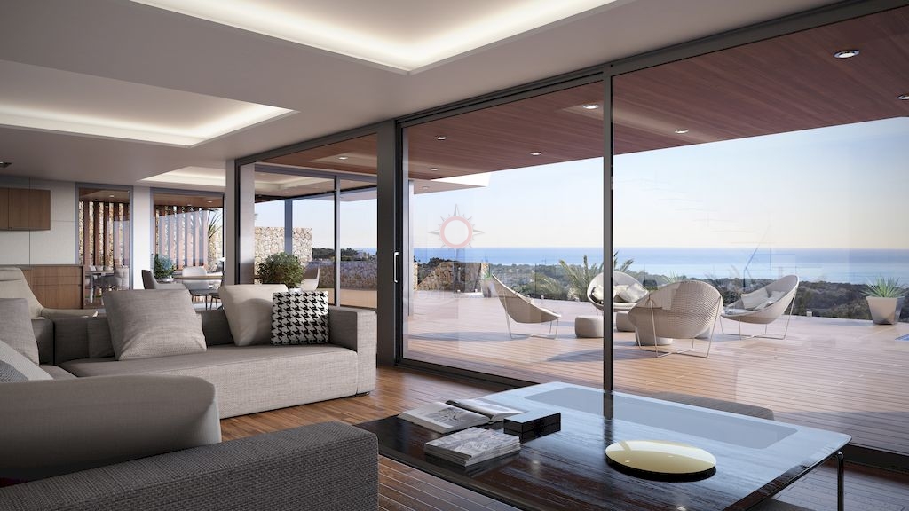 moderne villa met uitzicht op zee in moraira