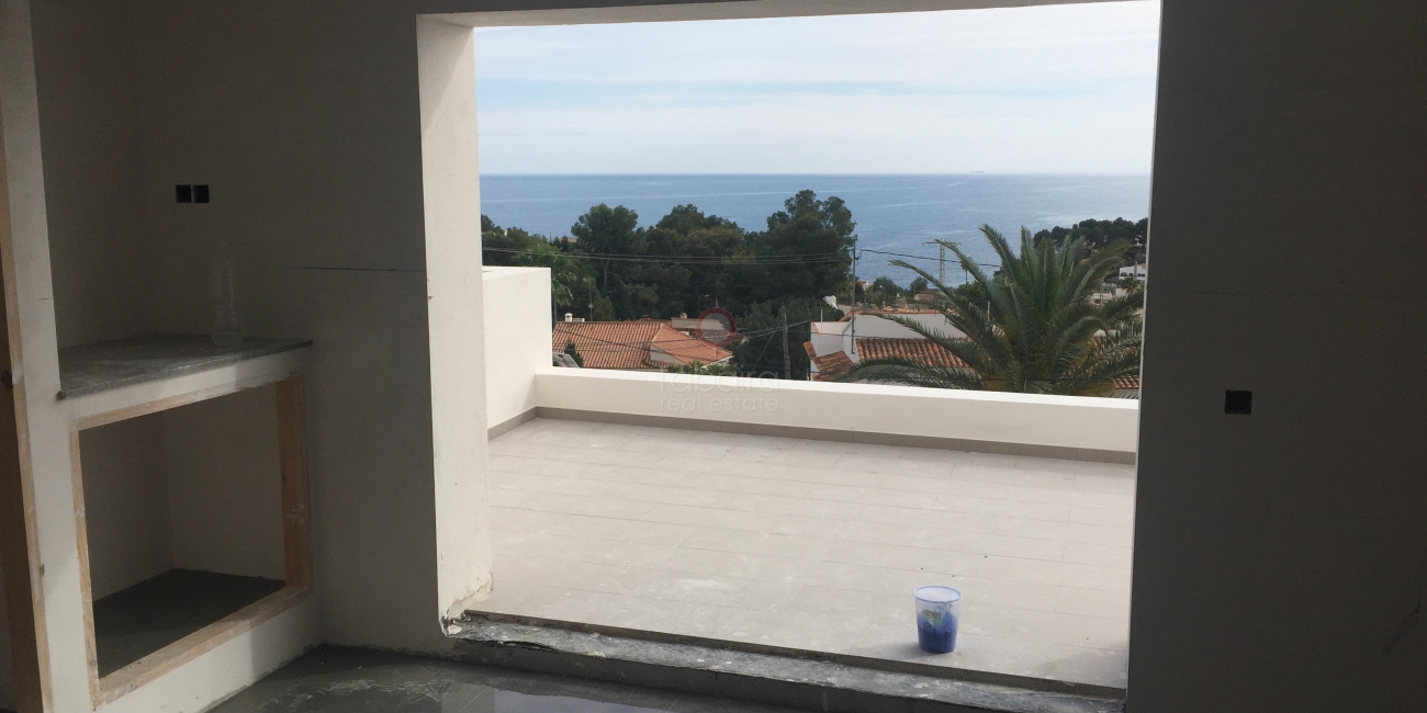Vistas desde el dormitorio principal, moderna villa de Benissa