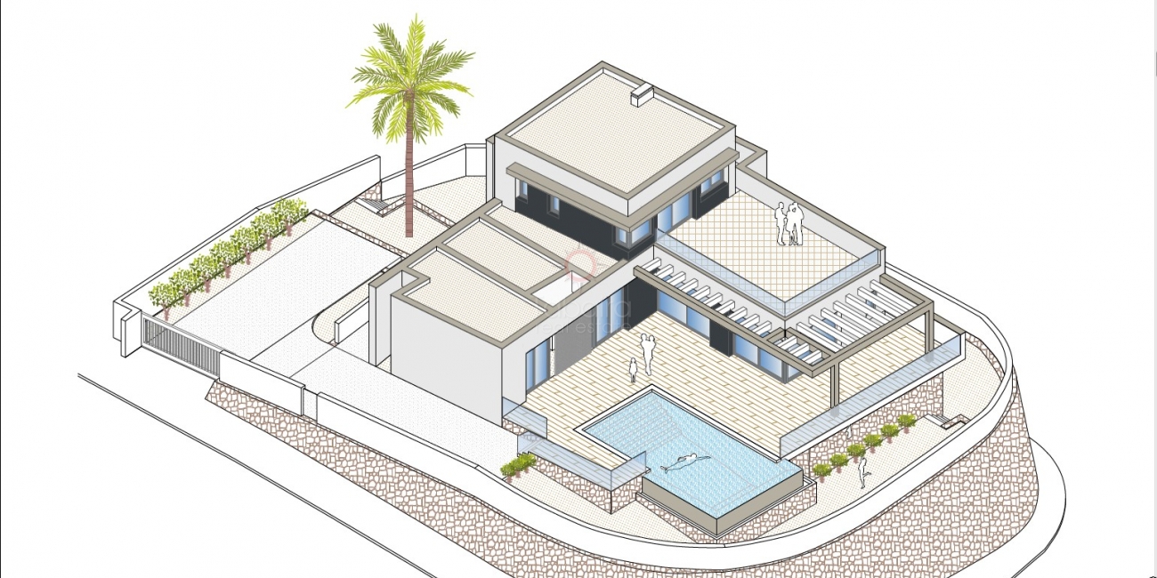 moderne design villa te koop in Benimeit Moraira