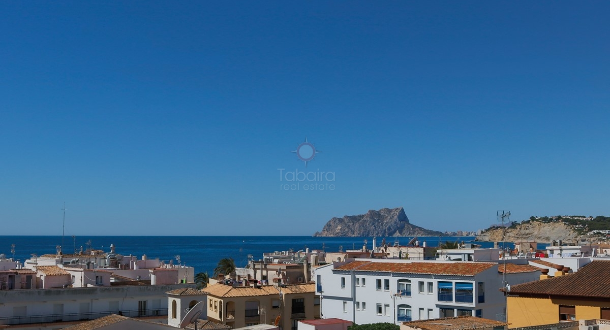 Sea views from the bedroom and bathroom Penthouse Moraira