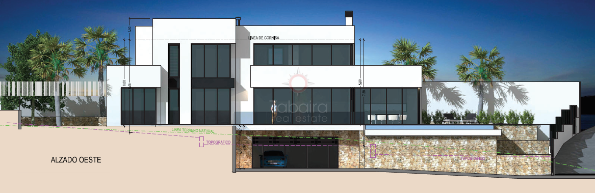 New build villa for sale in El Portet Moraira next to the beach