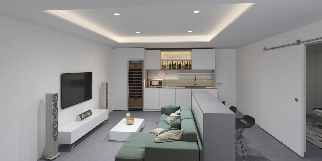 Moderne design villa met zee te koop in Cometa Moraira