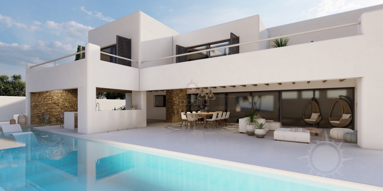 Exklusive Villa im Ibiza-Stil zum Verkauf in Moraira