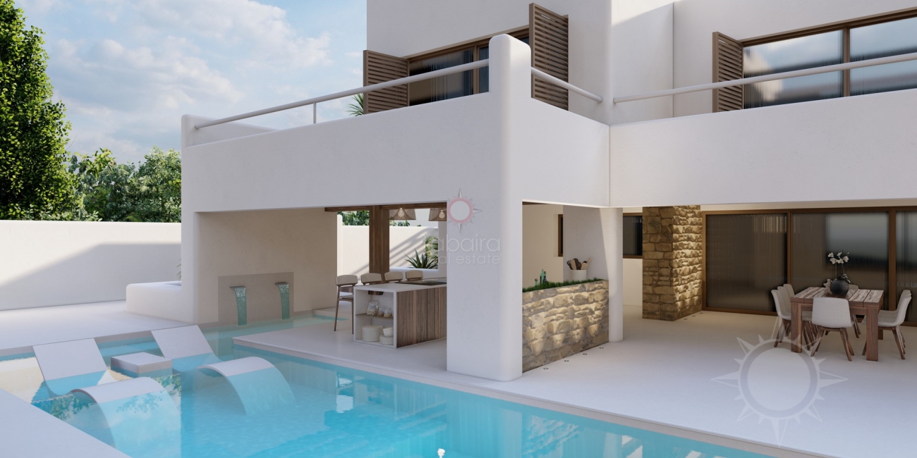 Exklusiv villa i Ibiza-stil till salu i Moraira