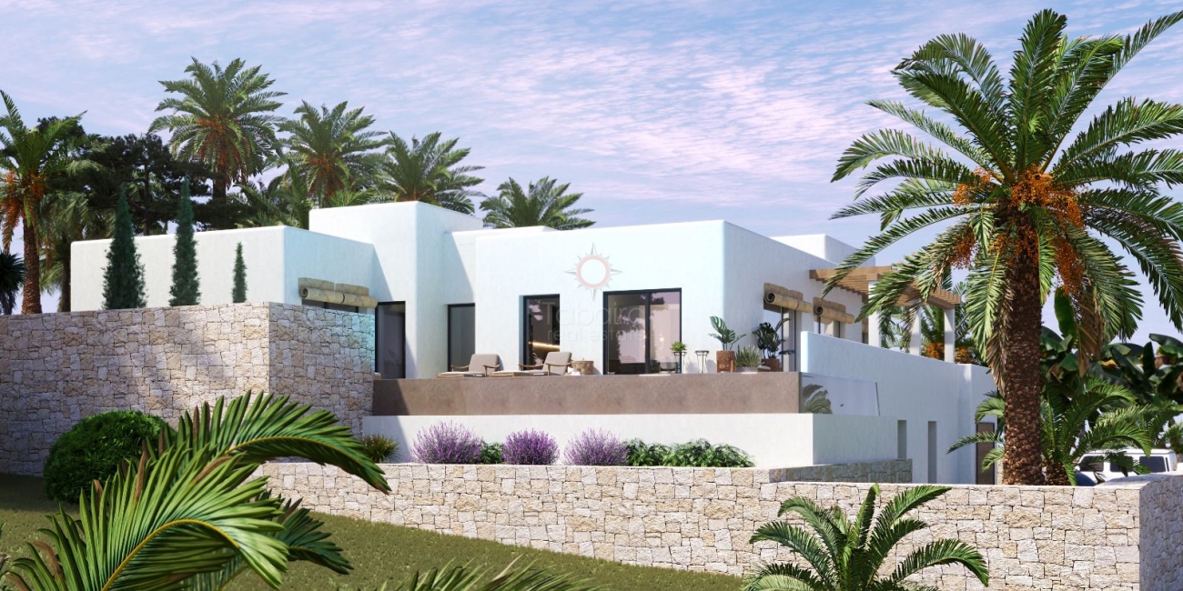 ▷ Villa in Ibiza-stijl met zeezicht in Moravit Moraira