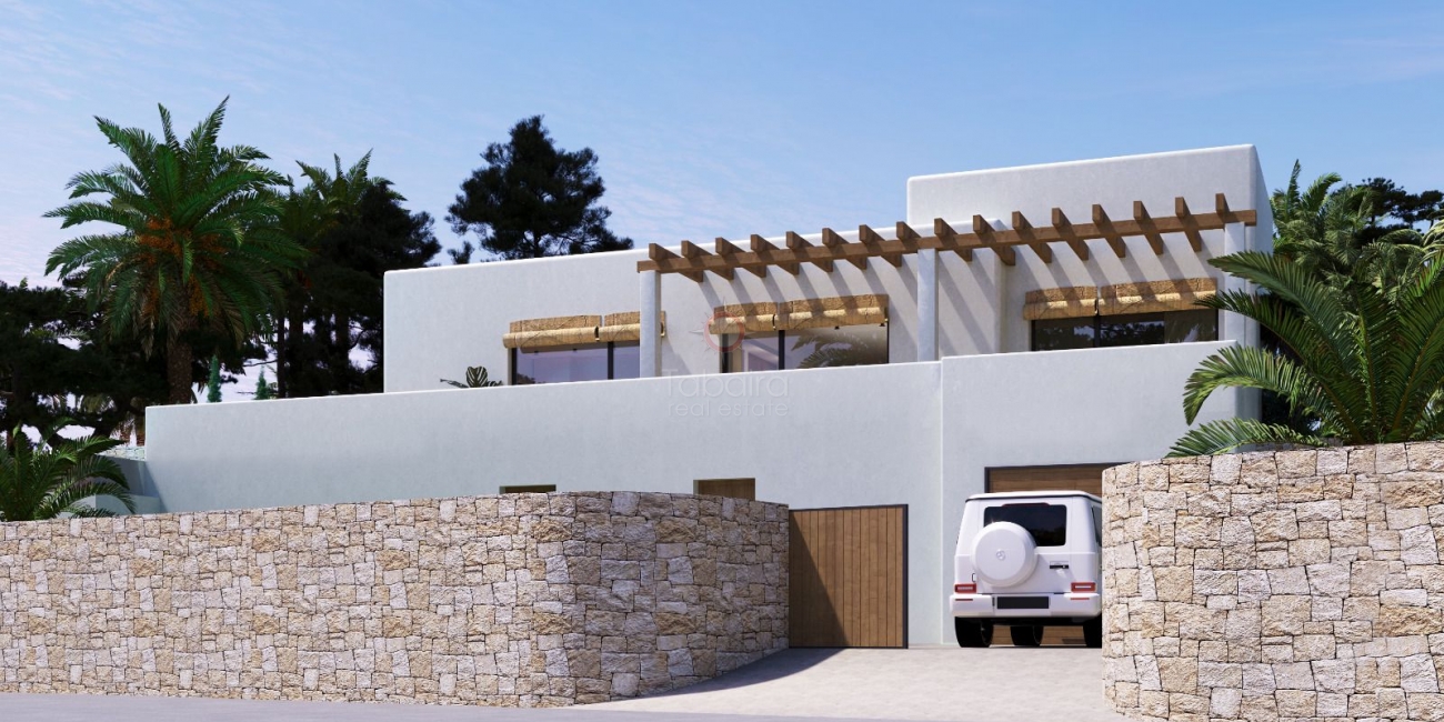 ▷ Villa estilo Ibiza con vistas al mar en Moravit Moraira