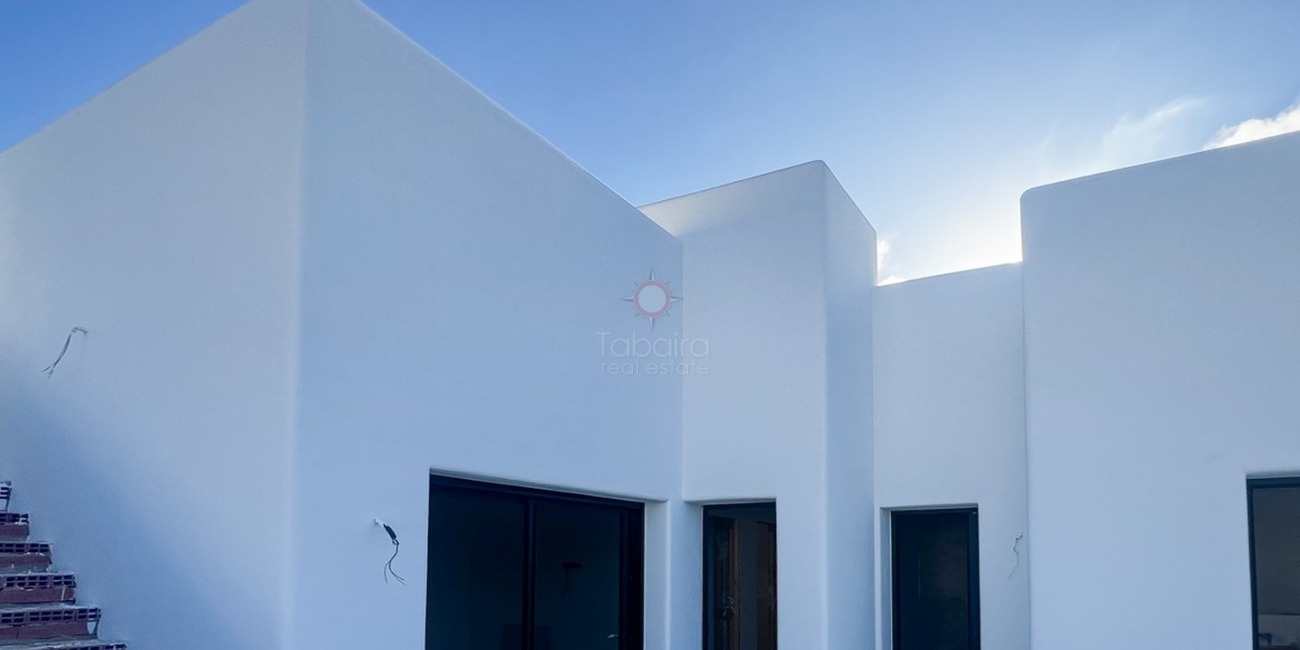 ▷ Villa im Ibiza-Stil mit Meerblick in Moravit Moraira